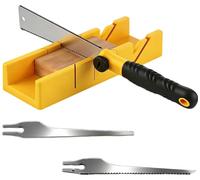 Coffret de 4 pièces comprenant une guide d'onglet et un jeu de scies japonaises pour des coupes d'angle précises