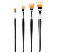 Coffret De 4 Pinceaux À Effets Spéciaux Style Peigne Conçu pour Applications De Couches Superposées Et Détails Linéaires Accessoire pour Studio De Création Projets De Groupe Ou Activités De Détente