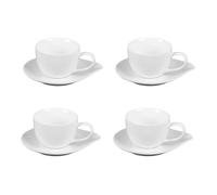 PETALE Tasse café 20 vec sous-tasse en porcelaine blanche - Les 4 TABLE PASSION