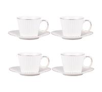 Coffret de 4 tasses à thé avec sous tasses Pure 22 cl