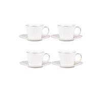 Table Passion – Coffret 4 tasses à thé Pure 22 cl porcelaine avec sous-tasses
