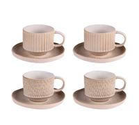 Coffret de 4 tasses avec sous tasses Miyaki 18 cl