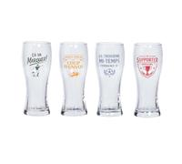 Coffret de 4 verres à bière Foot 50 cl
