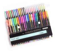 Coffret De 48 Stylos Gel Avec Encres Métalliques, Pailletées, Fluo Et Waterchalk - Pointe D'écriture De 1,0 Mm, Non Toxique, Idéal Pour L'art Et L'école