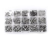 Coffret de 480pcs M2/M3/M4 Boulons Vis Ecrous à Tête Allen Six Pans Creux Assortiment en Acier Inoxydable 304