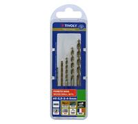 Coffret de 5 forets bois Tivoly Technic gradués de Ø 2 à 5 mm