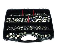 Coffret de 575 écrous hexagonaux indésserrables avec bague nylon inox A2 COF908 - ULTIMA - AFBPACK31 noir (coffret) / bleu (bague en nylon) G