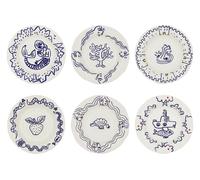 Coffret de 6 assiettes de table creuses assorties - L'Archipel Sentimental par J