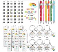 Coffret de 6 cadeaux de départ pour enseignants, comprenant des carnets et des porte-clés