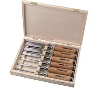 Set de ciseaux à bois, 6 pcs, boîtier en bois, 6,10,12,18,25,32mm Bahco 425-083