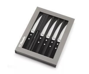 Coffret de 6 Couteaux Steak Pizza 2.0 Noir micro-dentée