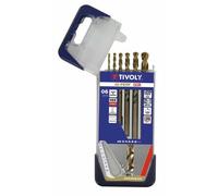 Coffret de 6 forets inox queue cylindrique Hi-Perf TIVOLY