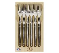 Laguiole Coffret de 6 fourchettes en acier inoxydable Argent