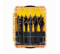 DeWalt Coffret mèches à bois TOUGHCASE DT90238-QZ – 6 pièces – 3 pointes eXtreme – Noir/Jaune