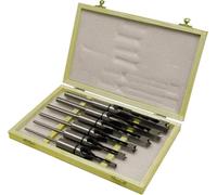 Coffret de 6 mèches et bédanes carrés D. 6, 8, 10, 12 ,14 et 16 mm Q.19 mm