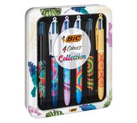 Coffret de 6 stylos bille 4 couleurs Botanique et Tie & Dye Bic
