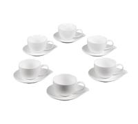Coffret de 6 tasses à café avec sous tasses 10 cl Pétale