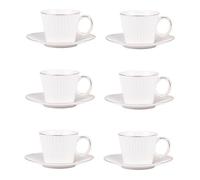 Coffret de 6 tasses à café avec sous tasses Pure 9 cl - Table Passion