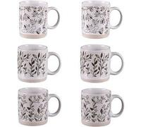 Coffret de 6 tasses Bucolique 18 cl - Table Passion - Blanc - Porcelaine Blanc G