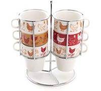 Coffret de 6 tasses expresso Maggie - Amadeus - Blanc - Porcelaine Blanc G