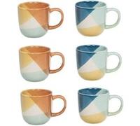 Coffret de 6 tasses Graphi 18 cl - Table Passion - Multicolore - Grès