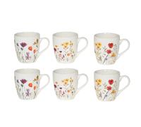 Coffret de 6 tasses Iris 23 cl - Table Passion - Multicolore - Porcelaine