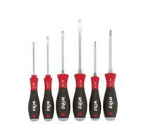 Coffret de 6 tournevis, manche bi-matière, écrou et lame six pans WIHA