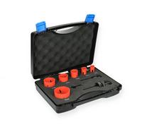 Coffret de 6 trépans HSS bi-métal spécial plombier 19 à 57 mm HANGER 150497