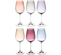Coffret de 6 verres à pied Lumen 35 cl - Table Passion - Multicolore - Verre Cristallin Multicolore G