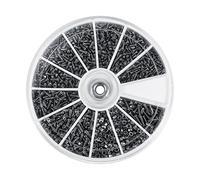 Coffret de 600pcs Assortiment Vis Boulon Tête Ronde Fraisée Cruciforme en Acier Inoxydable 304 avec Ecrous Hexagonals M1 M1.2 M1.4 M1.6