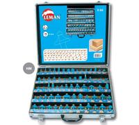 Coffret de 66 mèches LEMAN de défonceuse assorties - 428 700 66