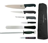 Coffret de 7 couteaux de marques Victorinox, Hygiplas et Vogue