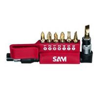Coffret de 7 embouts de vissage avec clé 1/4'' - SAM OUTILLAGE - EMB-7 G