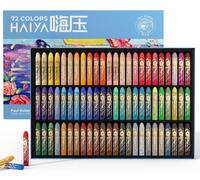 Coffret de 72 crayons à l'huile, couleurs douces et non toxiques, idéal pour les artistes et les étudiants