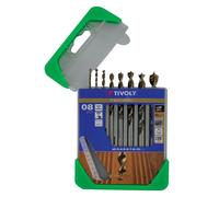 Tivoly - Coffret forets bois HSS Haute Performance - 8 forets gradués bronze Ø 2-3-4-5-6-7-8-10 mm