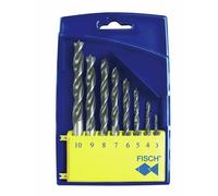 Fisch Tools – Coffret 8 forets hélicoïdaux à bois Standard FAMMAB Ø3–10 mm