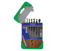 Tivoly - Coffret forets bois HSS Haute Performance - 8 forets gradués bronze Ø 2-3-4-5-6-7-8-10 mm