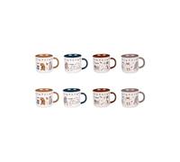 Table Passion – Coffret de 8 tasses Chat 11 cl – Porcelaine Blanc G