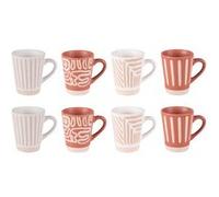Coffret de 8 tasses Diwali 10 cl - Table Passion - Multicolore - Grès Multicolore G