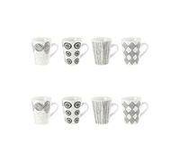Coffret de 8 tasses Palawan 9 cl - - Blanc - Porcelaine