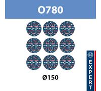 Coffret de 9 abrasifs O780 Ø150 mm P80/120/180 Multimatériaux BOSCH