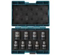 Coffret de 9 douilles carrée 1/2" IMPACT BLACK Makita E-16570 de 8 à 21mm
