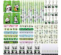 Coffret de cadeaux sur le thème des pandas pour 12 personnes, comprenant des carnets, des stylos et d'autres articles