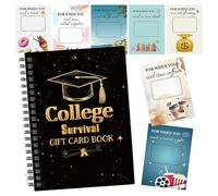 Coffret de cartes-cadeaux de survie universitaire 2026, cadeau de fin d'études, organisateur de brochure survivaliste, boîte à souvenirs pour diplômé, porte-cash pour départ du lycée ou universitaire