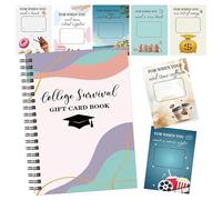 Coffret de cartes-cadeaux de survie universitaire 2026, cadeau de fin d'études, organisateur de brochure survivaliste, boîte à souvenirs pour diplômé, porte-cash pour départ du lycée ou universitaire