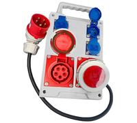 Coffret de chantier 2x32A IP67 4x230V fiche coudée 10m