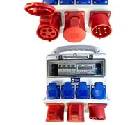 Coffret de chantier portable 2x32A avec compteur d'énergie + fusible