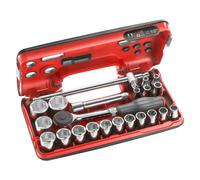 Coffret de liquet 1/2'' 6 pans (22 pièces) - FACOM S.360DBOX4PB