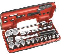 Coffret de liquet étanche DBOX avec douilles 1/2" FACOM SL.DBOX1PB 6 pans (21 pièces)