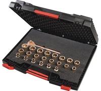 Coffret de clés à cliquet, 24 pièces, SW 10-32 mm, embout 1/2
